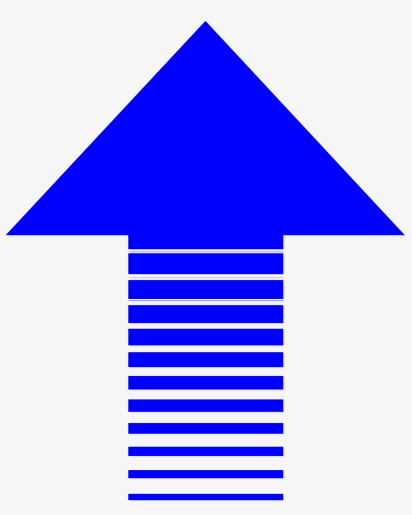 Blue Arrow On A White Background - Arrow White Background Png, transparent png download