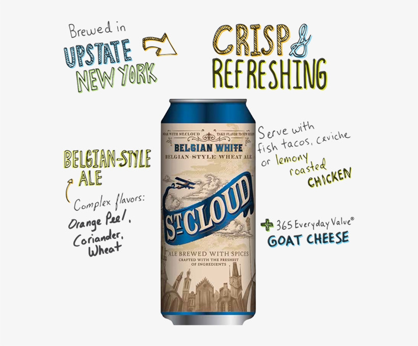 St Cloud Belgian White - St. Cloud Belgian White - World Brews, transparent png download
