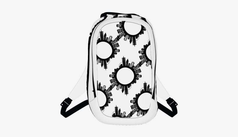 White Chicago Skyline Backpack By Senira - Backpack, transparent png download