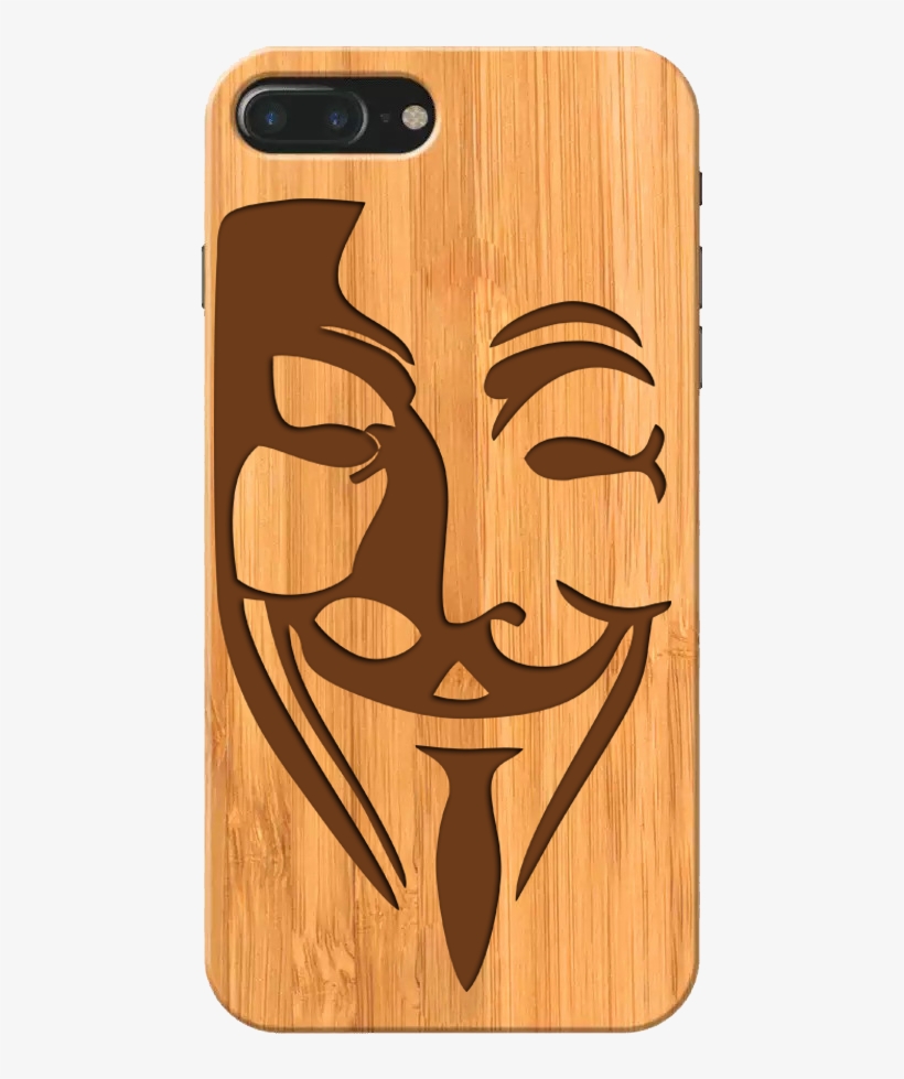 Anonymous Wooden Phone Case - Mobile Phone Case, transparent png download