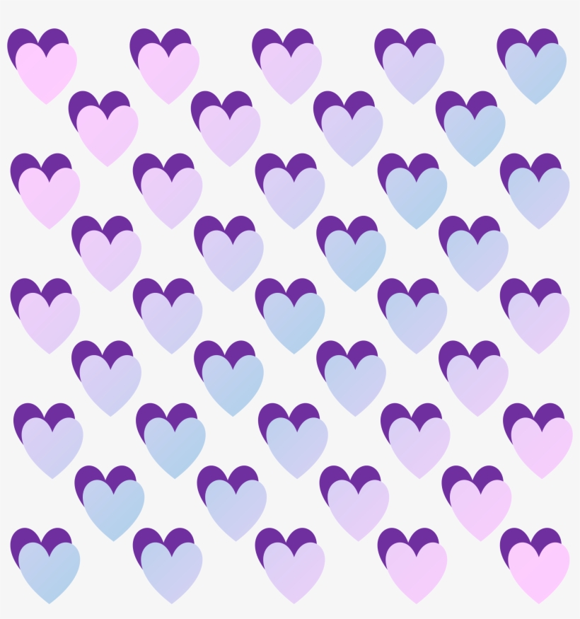 Hearts Love Pastel Pink Blue 823202 - Heart, transparent png download