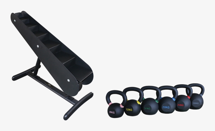 Primal Strength Rebel Kettlebell Set With Rack - Bench, transparent png download