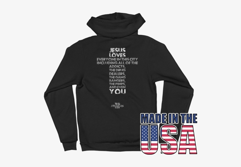 Jesus Loves You Hoodie Made In The Usa - Sweatshirt, transparent png download