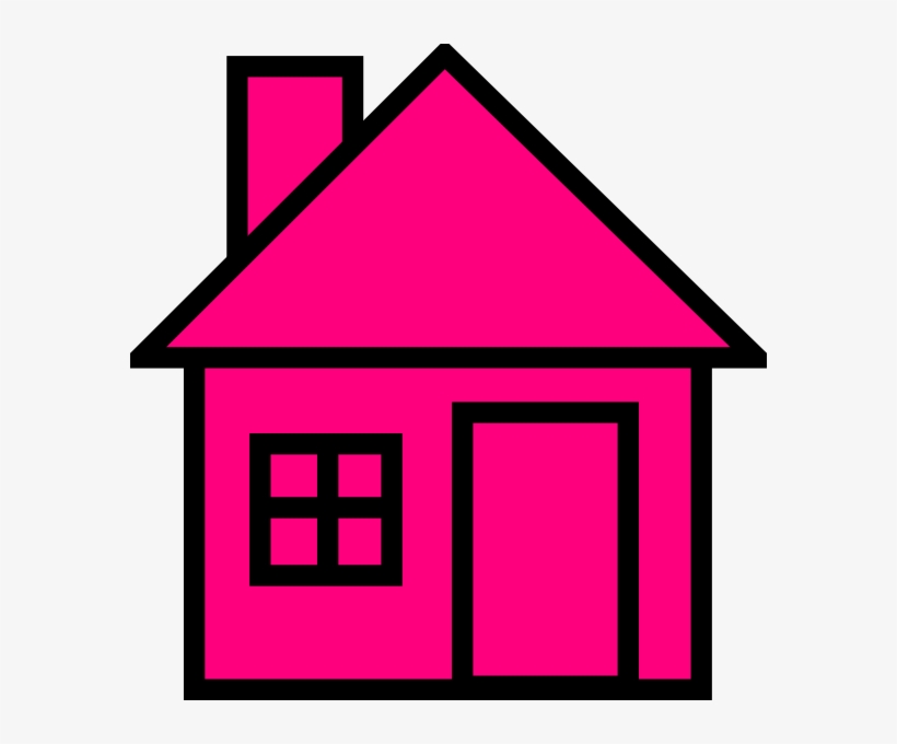 582 X 600 2 - Clip Art Pink House, transparent png download