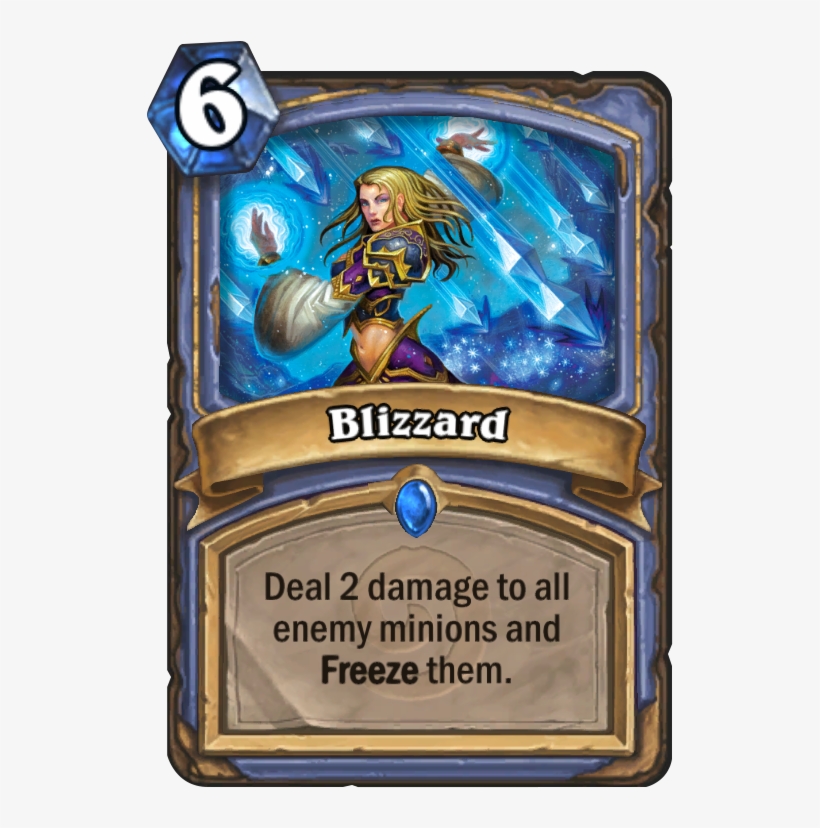 Blizzard Card - Hearthstone Blizzard Spell, transparent png download