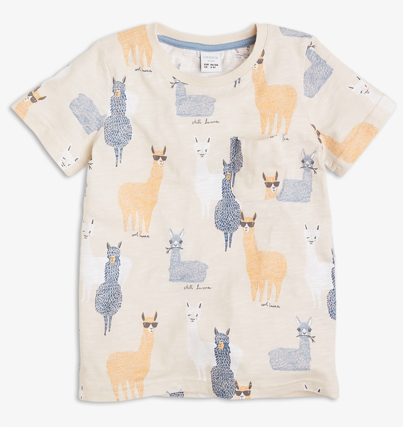 Lindex Mönstrad T-shirt, 99 Sek Alpaca Lama - Giraffe, transparent png download