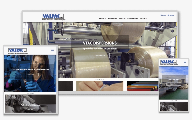 Valpac Responsive Website Design - Machine Tool, transparent png download
