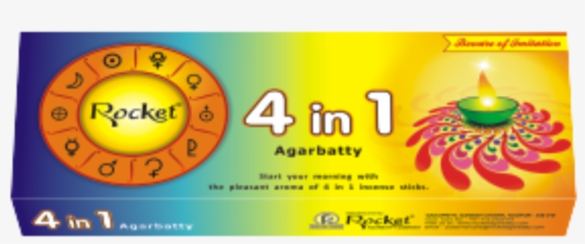 Rocket 4 In 1 Rocket Agarbatti - Label, transparent png download