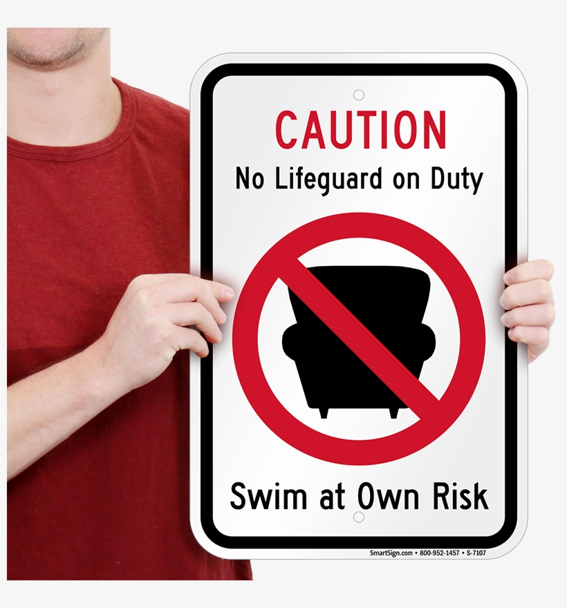 No Life Guard On Duty Sign - Reserved Parking General Manager, transparent png download