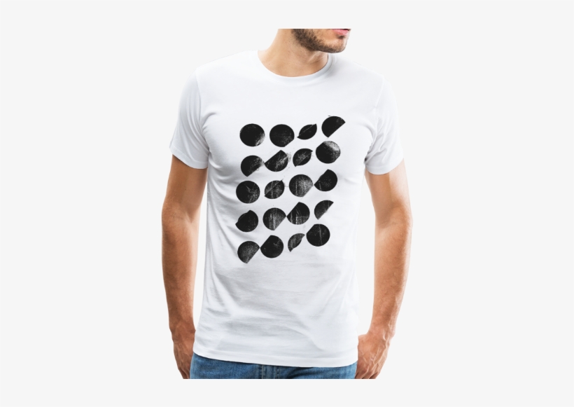 Dark Circles Geometric Pattern Distressed - Spreadshirt T-shirt Ship, transparent png download