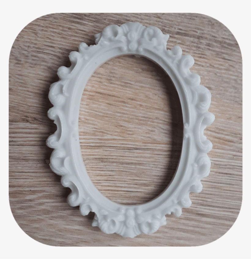Moldura Oval Arabesco Em Resina - Picture Frame, transparent png download