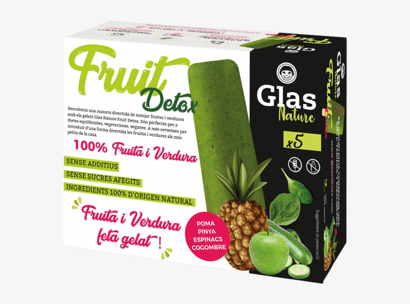Detox Frutas Y Verduras Naturales - Gelats Glas, transparent png download