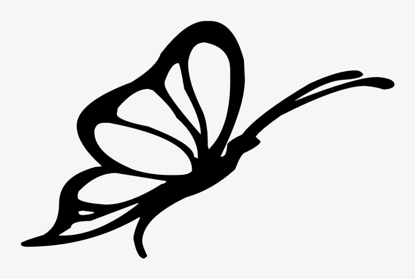 Butterfly Silhouette Clip Art - Butterfly Silhouette Png, transparent png download