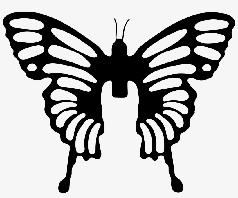 Big Image - Butterfly Silhouette, transparent png download