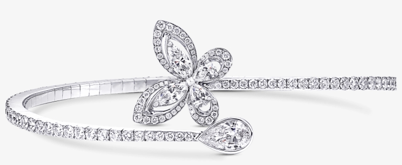 A Graff Butterfly Silhouette Diamond Bangle Featuring - Graff Diamonds, transparent png download