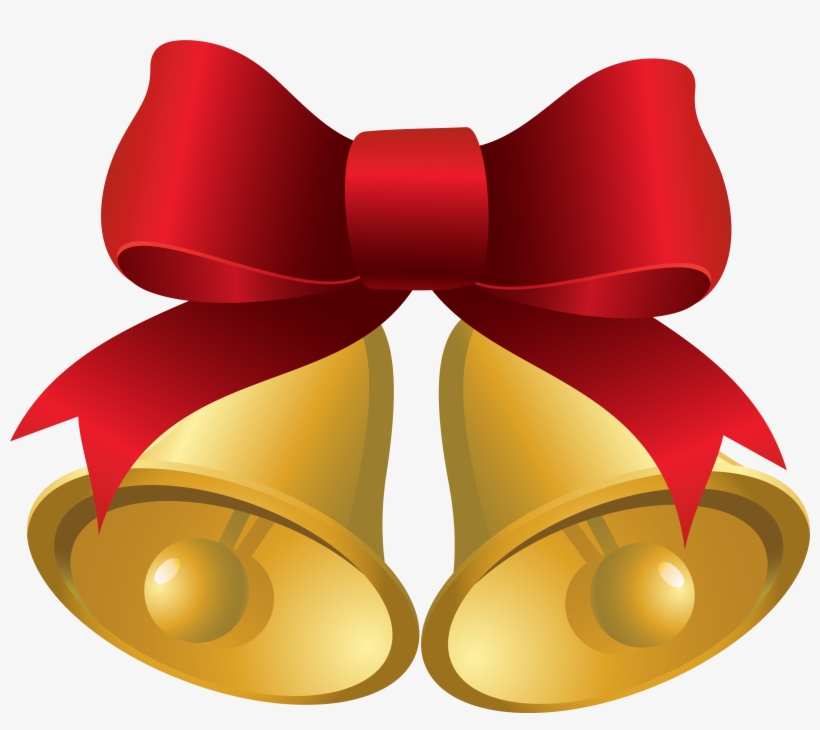 Christmas Bow With Bells, transparent png download