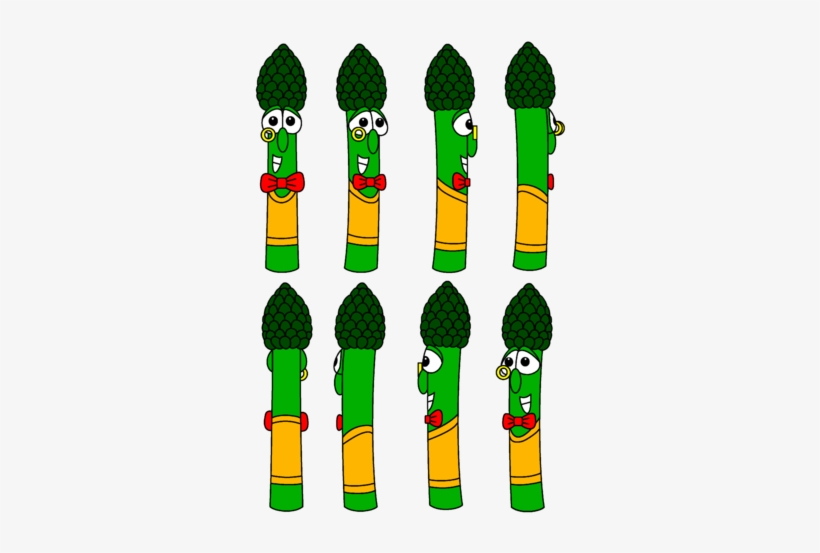 Archie With A Red Neck Bow - Veggie Tales Asparagus Dad, transparent png download