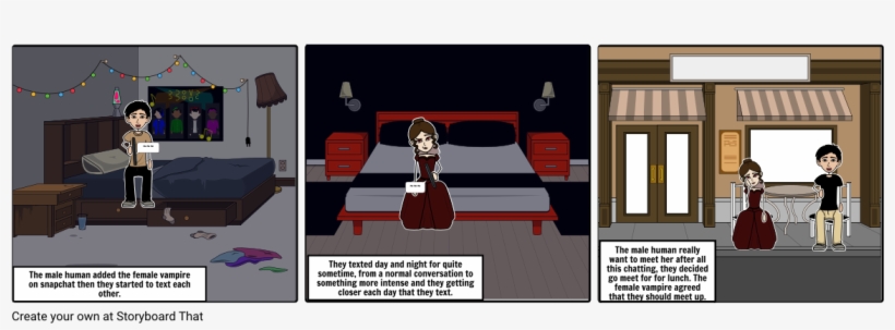 Human And Vampire - Cartoon, transparent png download