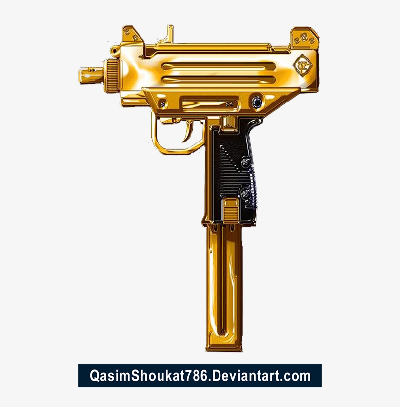 Clip Transparent Free Trap Machine Gun Png By Qasimshoukat - Gold Gun Png, transparent png download