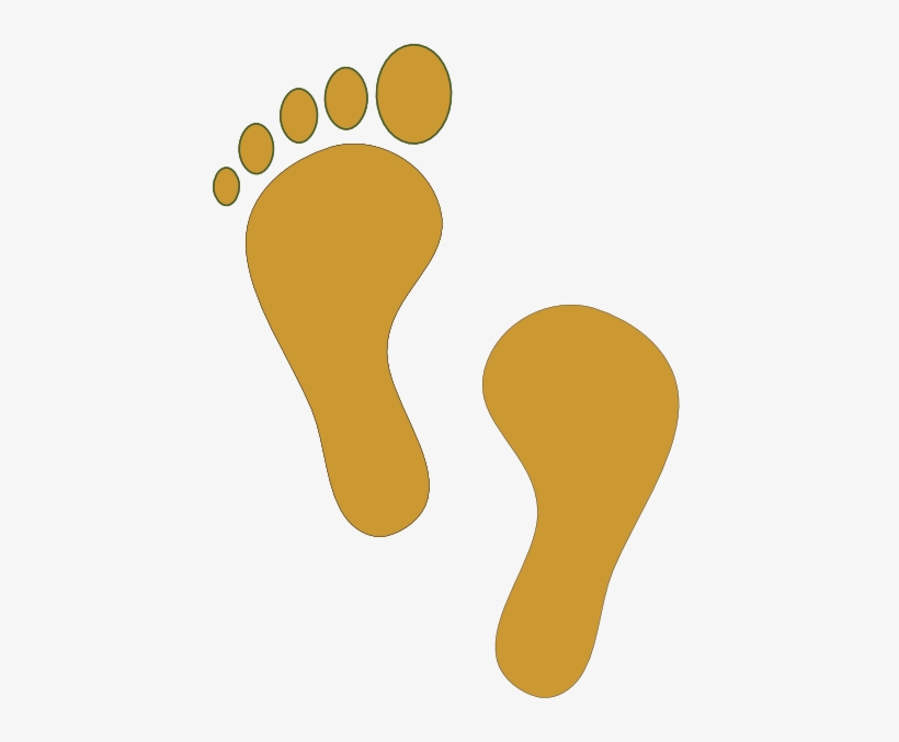 Clipart Free Gold Foot Prints Clip Art At Clker - Free Footprints Clip Art, transparent png download