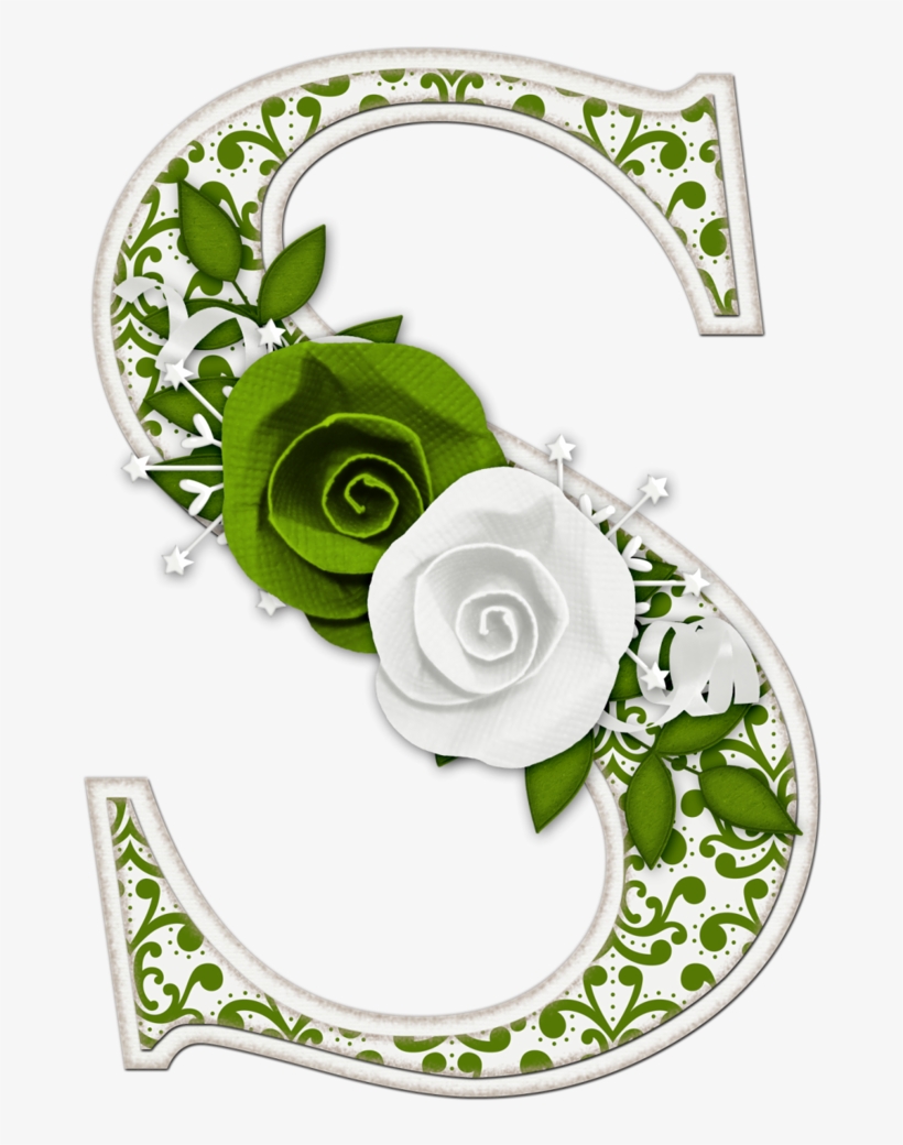 Letras Decorativasletras De Floresdiseños - Letra S Png, transparent png download