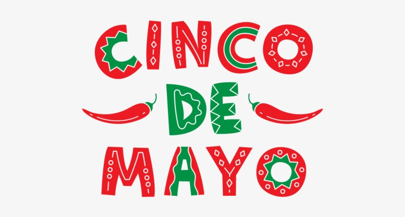 Cinco De Mayo Dibujado A Mano El Diseño De Letras - Library, transparent png download