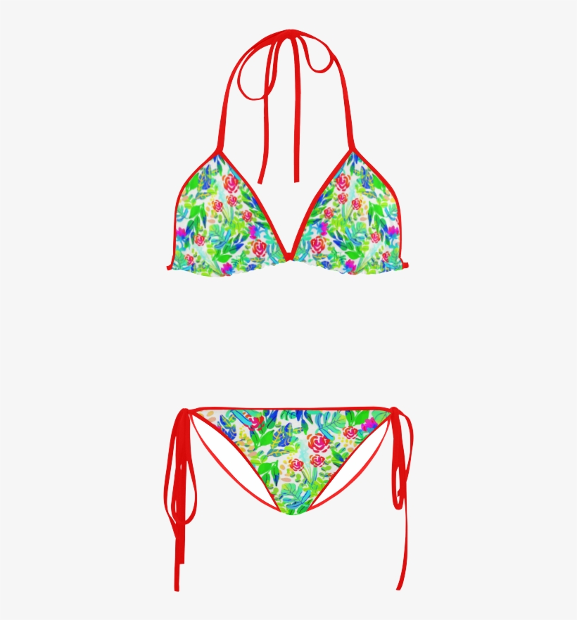 Banner Download Cute Tropical Watercolor Flowers Custom - Chicken Bikini, transparent png download