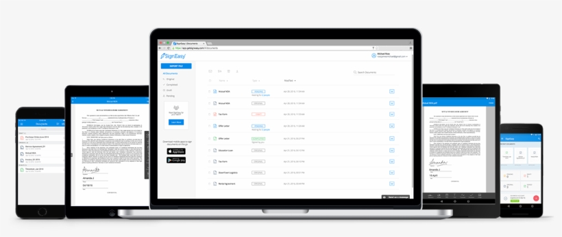 Start Your Paperwork On Desktop And Continue From Your - Desktop And Mobile Devices, transparent png download