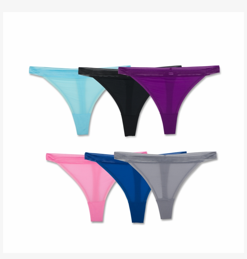 Women's Everlight Thong, 6 Pack Fruit Of The Loom Everlight Thong PNG