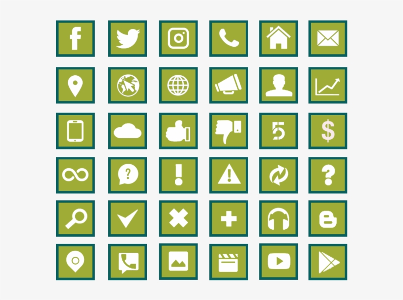 Social Media Icons Collection, Facebook, Twitter, Instagram - Phased Array Ku Band Antenna, transparent png download
