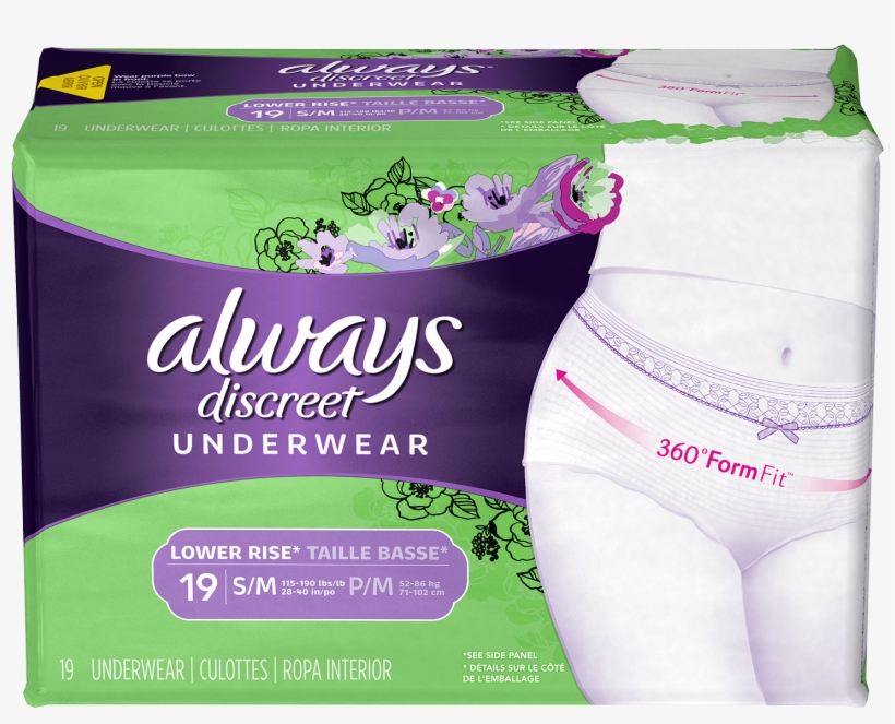 Always Discreet Low Rise Small Medium - Always Discreet Underwear Low Rise, transparent png download