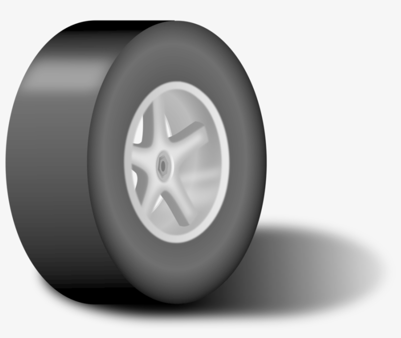 Car Tire Rim Tread Spoke - Black Tire Clipart, transparent png download