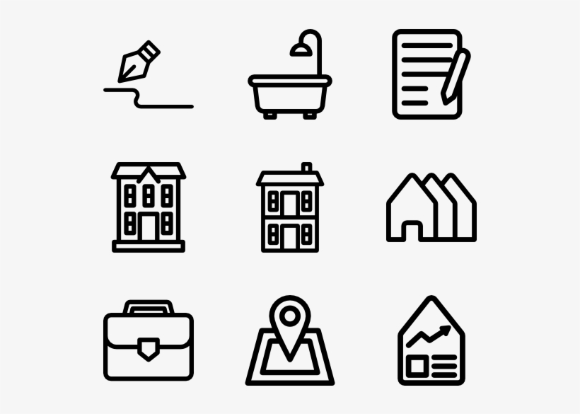 Real Estate Outlined - Railroad Icon, transparent png download