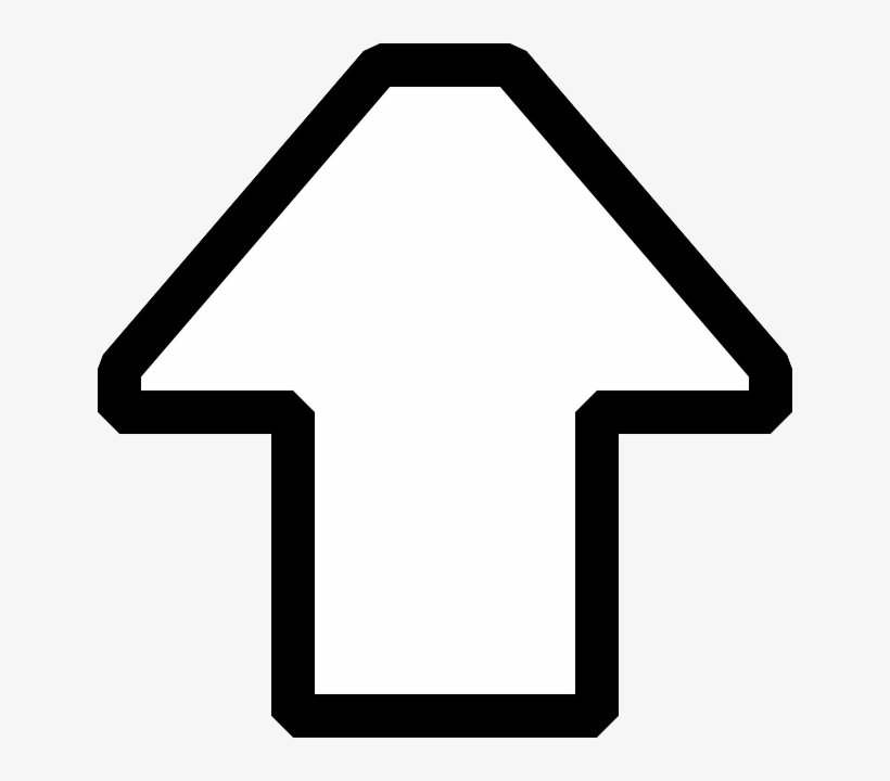 House, Black, Icon, Outline, Arrow, White, Pointing - White Arrow Pointing Up, transparent png download