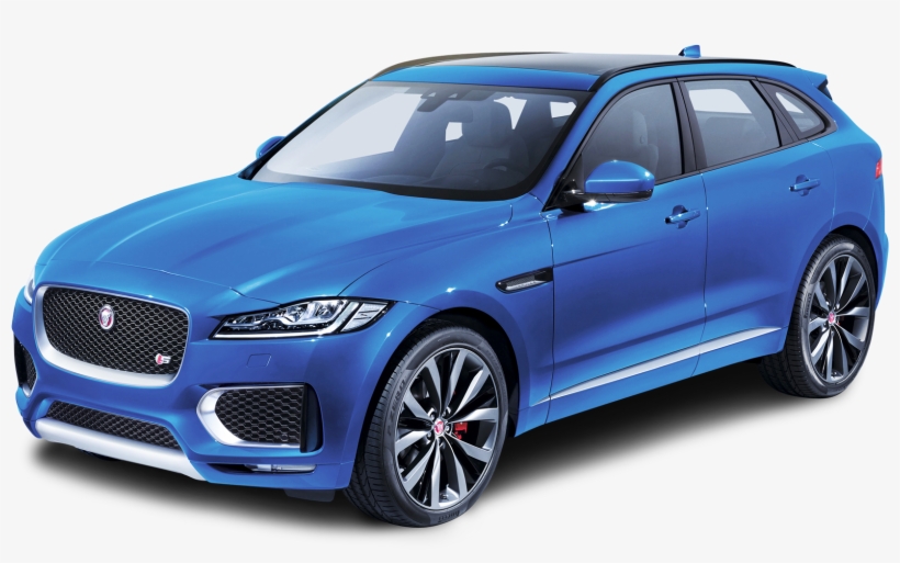 Blue Jaguar F Pace Side View Car Png Image - Car Side View Png, transparent png download