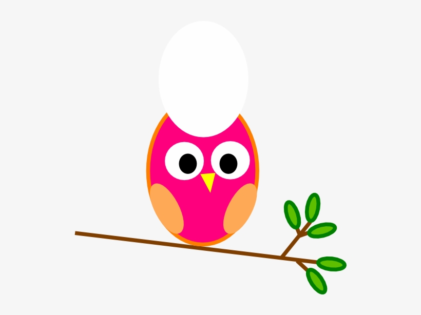 Pink Owl Clip Art - Owl Clip Art, transparent png download