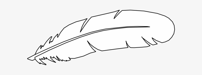 Graphic Black And White Download Clip Art At Clker - White Feather Vector Png, transparent png download