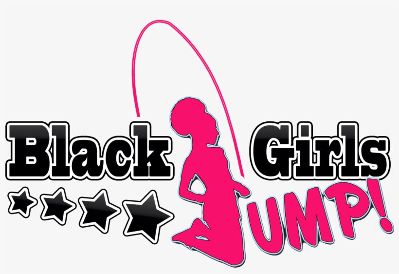 Cropped Black Girls Jump Logo 1 - Jumping Double Dutch Logo, transparent png download