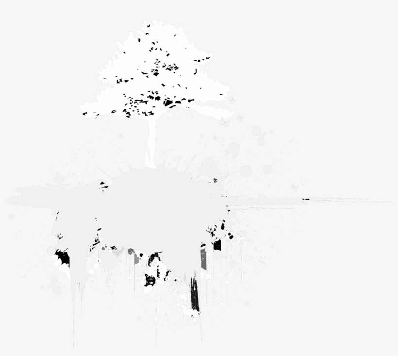 Tree Inkblot Edited - White Ink Blot Png, transparent png download