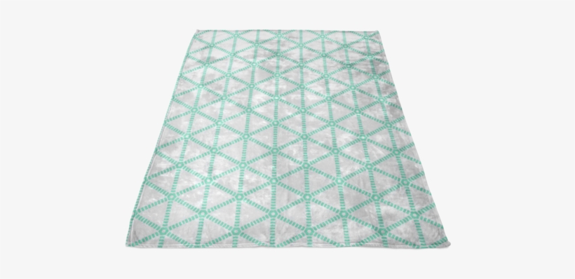 Mint Grid On White Fleece Throw Blanket - Carpet, transparent png download