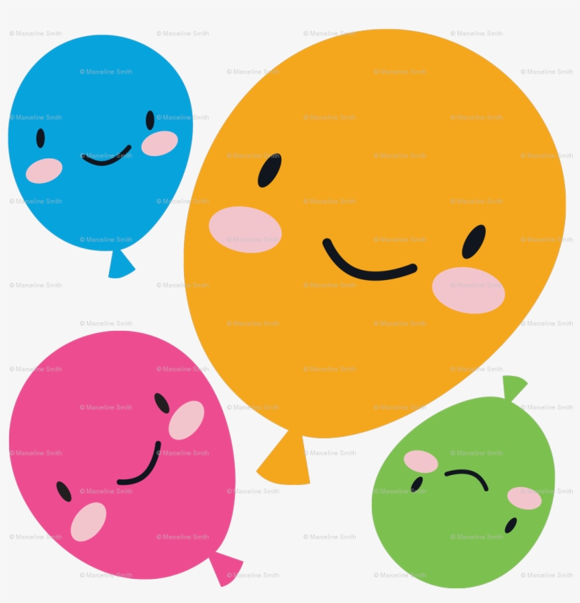 Kawaii Balloons Png, transparent png download
