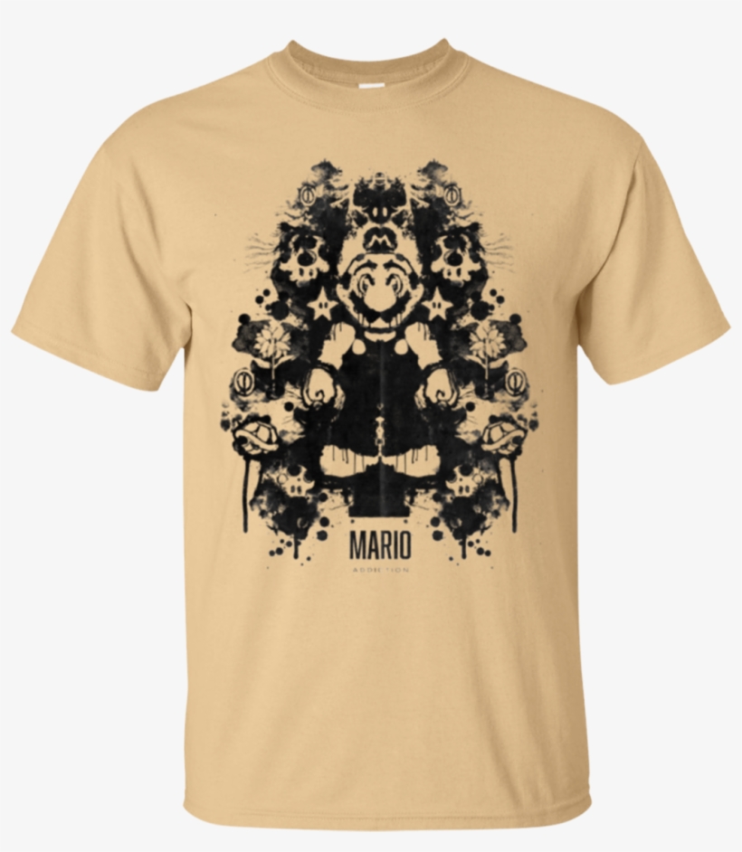 Mario Ink Blot T-shirt - Rorschach Test, transparent png download