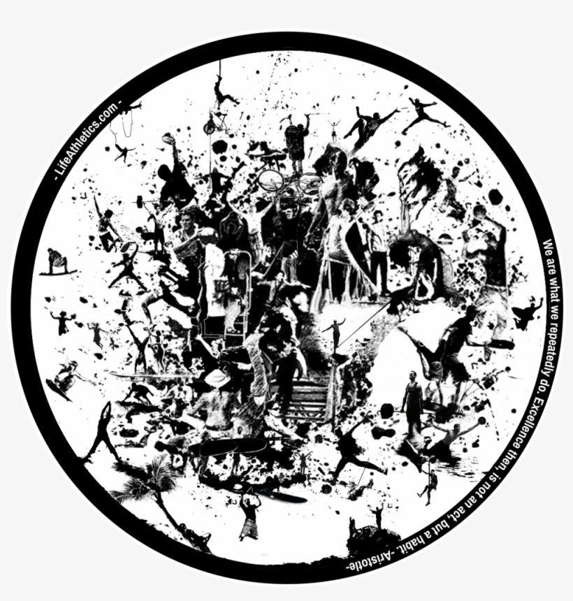 Life Athletics Inkblot Circle Print Version 2017, transparent png download