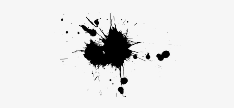 Paint Black Splatter - Black And White Splashes Clipart Png, transparent png download