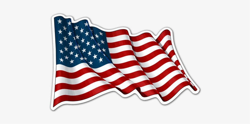 Bandera De Usa Png - Us Flag Waving Drawing, transparent png download
