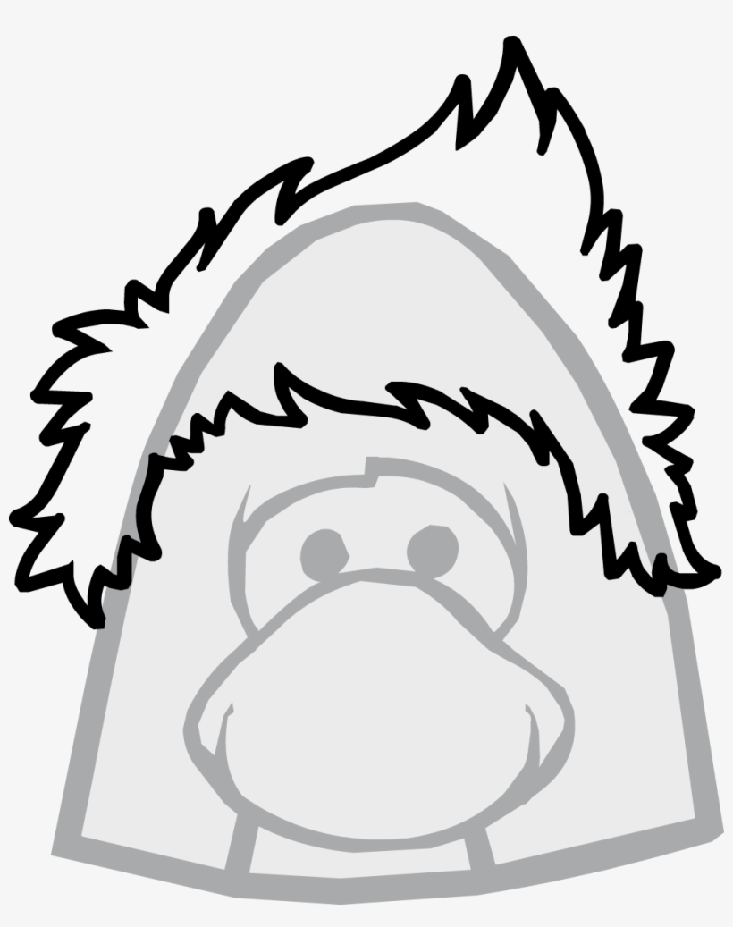 Sweets And Fruits Wig Male - White Wig Club Penguin, transparent png download