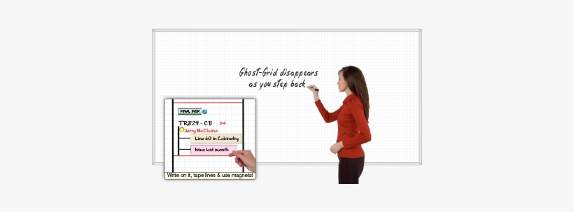 On-white™ Printed Grids Are Visible Up Close And "disappear" - Magnatag, transparent png download