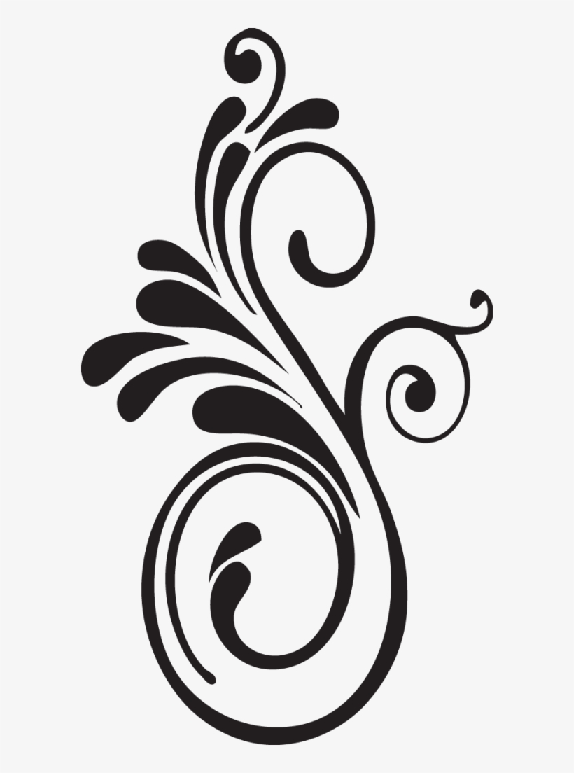 Black And White Pinterest Cricut Stenciling - Floral Design, transparent png download