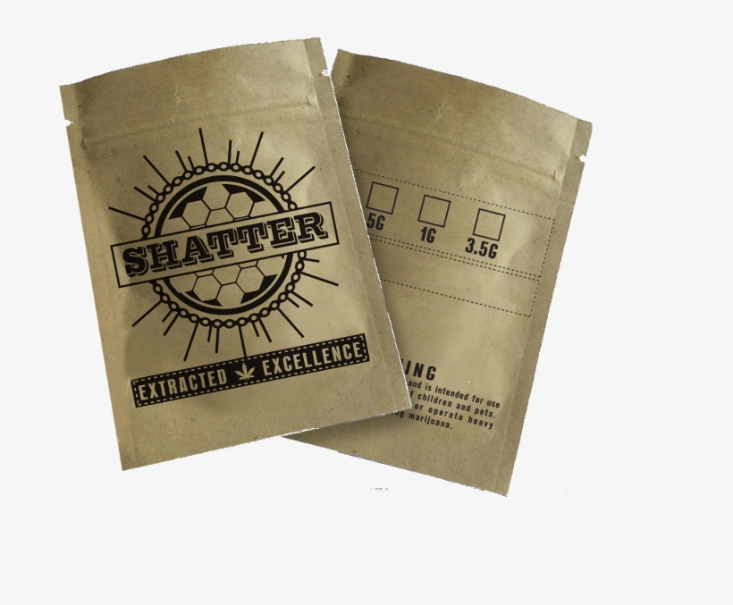 Kraft Paper Weed Bags Smell Proof Container - 1000 Black Gold Standard Oil Shatter Labels Coin Envelopes, transparent png download