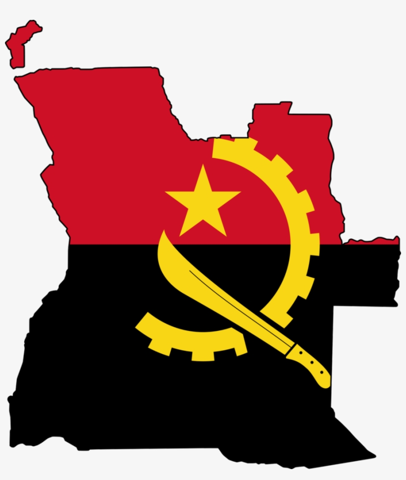 Que La Estrella Que Se Observa Representa La Constante - Angola Map And Flag, transparent png download